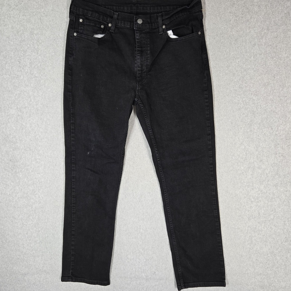 Levi's 514 Men Jeans 36X32 Black Denim Straight Fit 30" Inseam